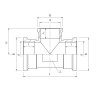 PERFEXIM TRÓJNIK REDUKCYJNY MOSIĘŻNY WZMOCNIONY PHA-314 1" x 1/2"